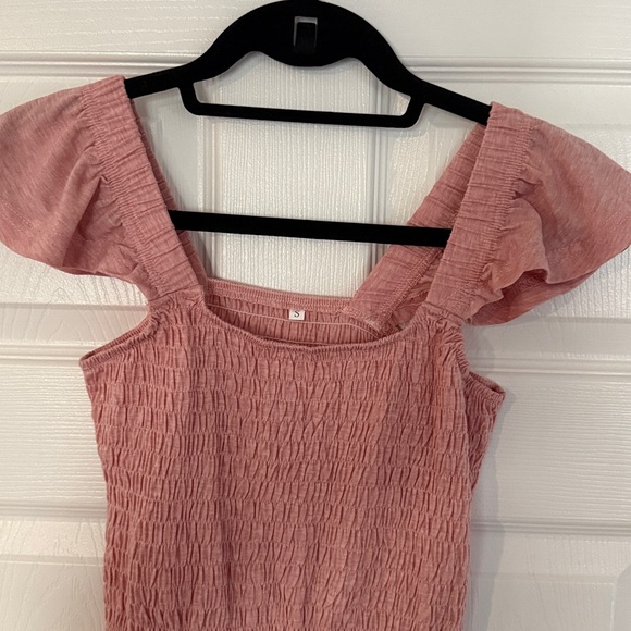 Pink Ruffle Sleeve Dress - Picture 5 of 5